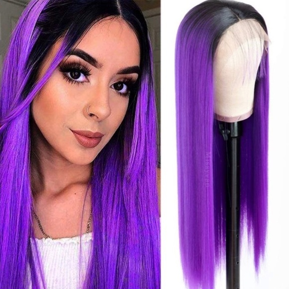 Purple 22”Ombre Lace Front Wig